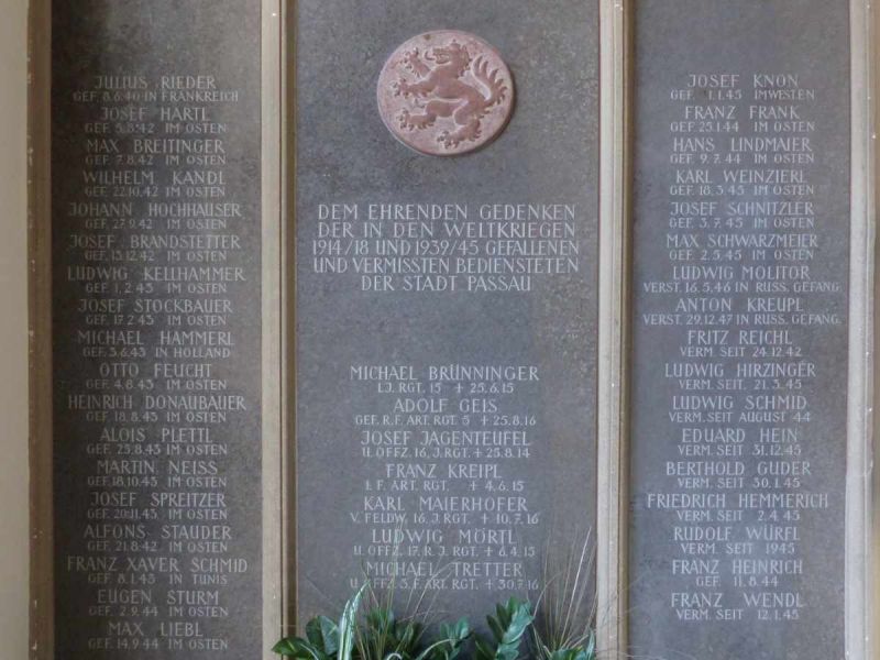 Denkmal in Passau, Rathaus 1.Stock